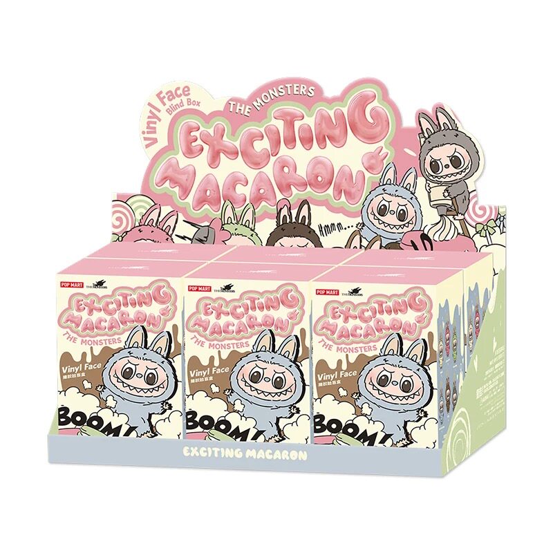 POPMART泡泡瑪特THE MONSTERS LABUBU MACARON心動馬卡龍一代搪膠盲盒毛絨公仔掛件