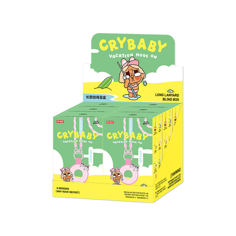 POPMART泡泡瑪特 CRYBABY Vacation Mode 0n系列長款掛繩盲盒禮物周邊