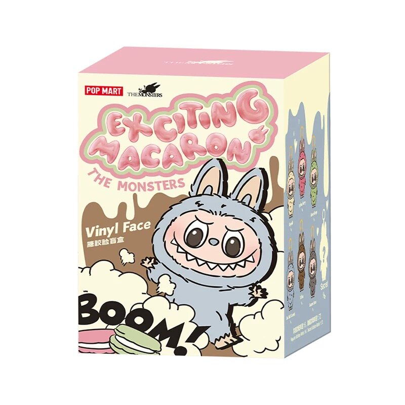 POPMART泡泡瑪特THE MONSTERS LABUBU MACARON心動馬卡龍一代搪膠盲盒毛絨公仔掛件 另一角度