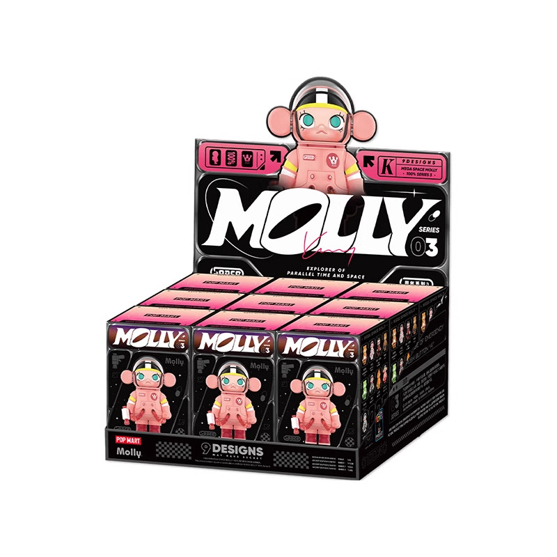 POPMART泡泡瑪特 MEGA珍藏系列100% SPACE MOLLY茉莉三代盲盒手辦禮物 另一角度