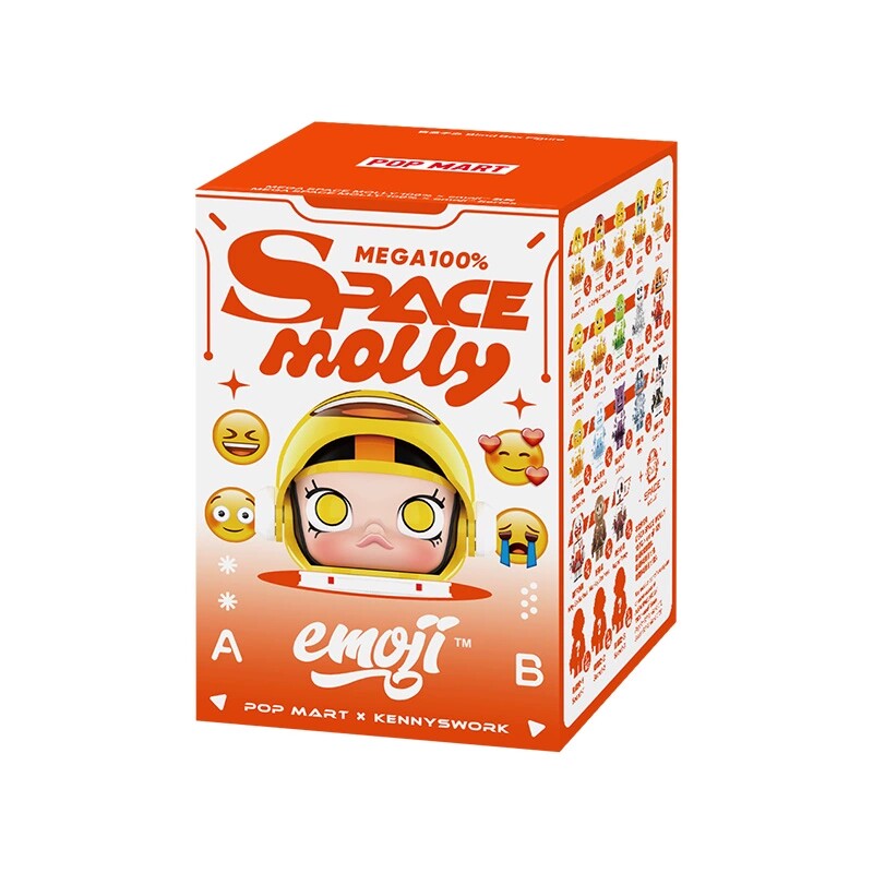 POPMART泡泡瑪特 MEGA SPACE MOLLY 100% × emoji™ 系列表情盲盒