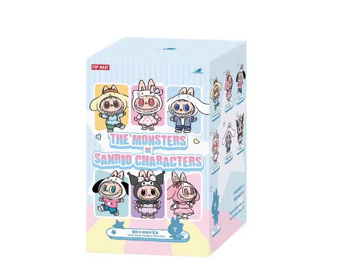 POPMART泡泡瑪特 THE MONSTERS × 三麗鷗家族毛絨搪膠公仔掛件手辦盲盒