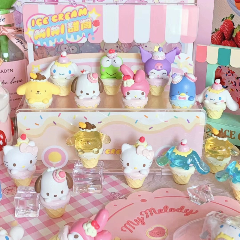 TOP TOY 三麗鷗 Sanrio Characters 迷你甜筒系列毛絨捏捏樂玩具盲盒 另一角度