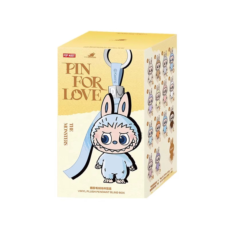 POPMART泡泡瑪特 LABUBU第4代心底密碼字母組合A-M毛絨迷你掛件盲盒禮物