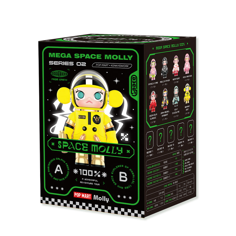POPMART泡泡瑪特 MEGA珍藏系列100% SPACE MOLLY茉莉二代盲盒手辦禮物 另一角度