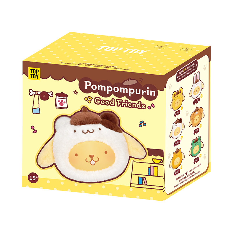  Pompompurin × TOP TOY —「布丁狗好朋友系列」毛絨掛件盲盒