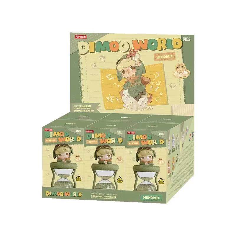 POPMART泡泡瑪特 DIMOO限定时光系列發光沙漏水晶球盲盒禮物