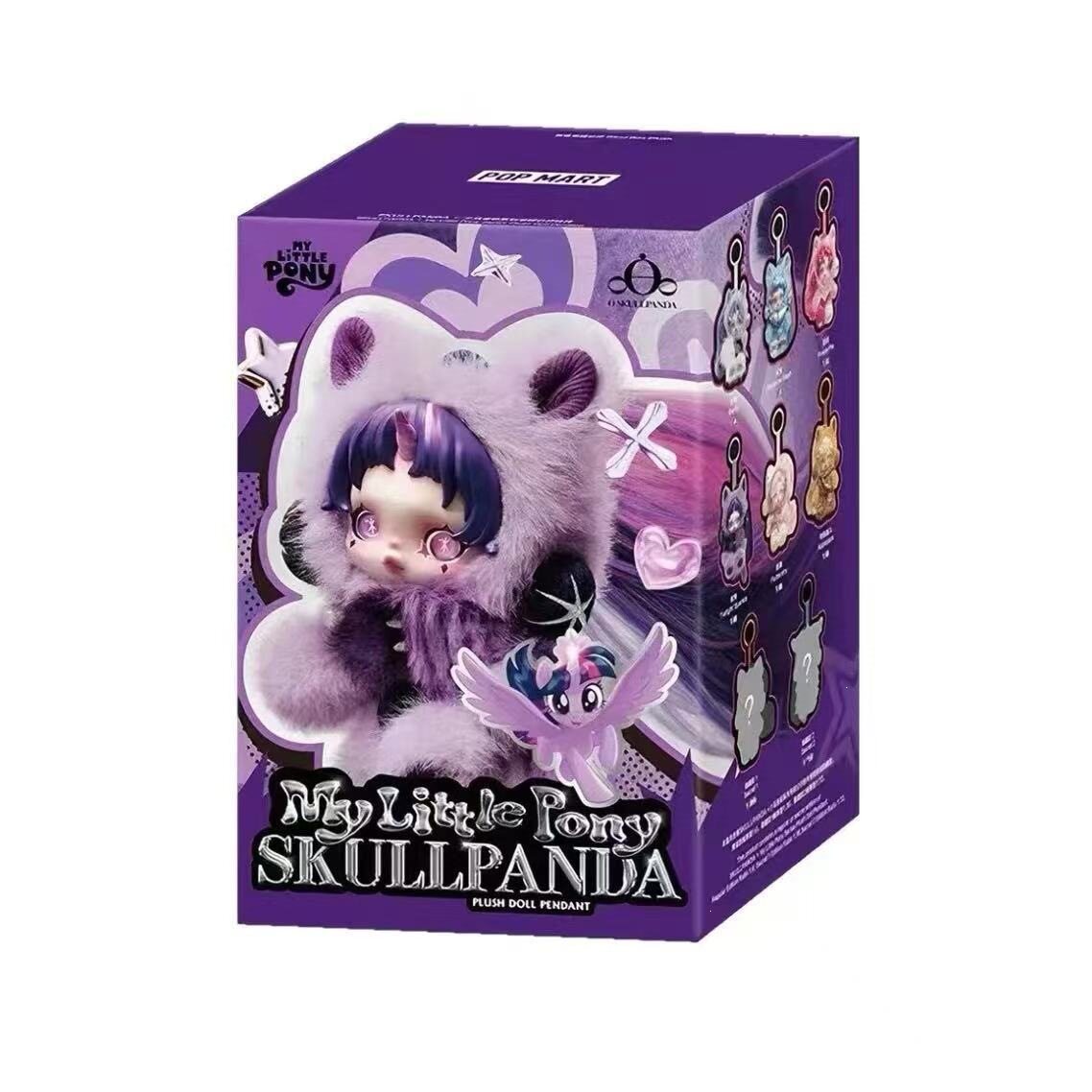 POPMART泡泡瑪特 SKULLPANDA小馬寶莉系列搪膠毛絨公仔掛件盲盒 另一角度