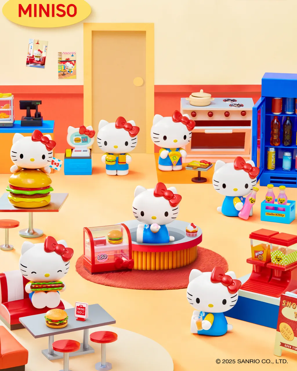 Hello Kitty復古餐廳系列手辦盲盒
