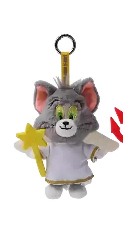 湯姆貓與傑利鼠 吊飾 TOM AND JERRY 卡通 可愛 鑰匙圈 絨毛 玩偶 搞怪 禮物 療癒小物 另一角度