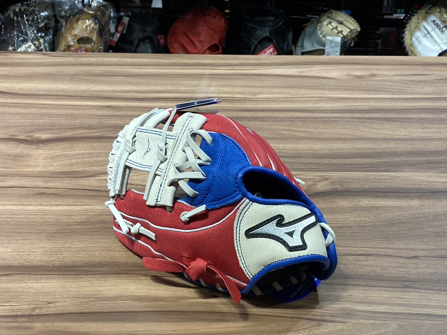 Mizuno Prospect 接球手套 少年用 工字 藍/紅 11" 反