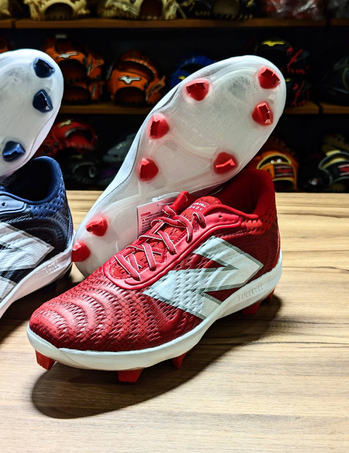 NewBalance 進 4040v7 棒壘膠釘鞋 空 紅
