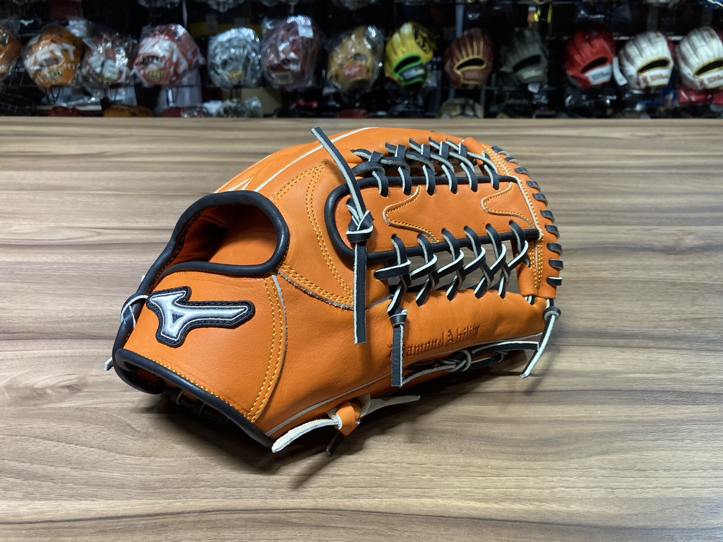Mizuno Diamond 23 接球手套 T網 橘紅 12.5"