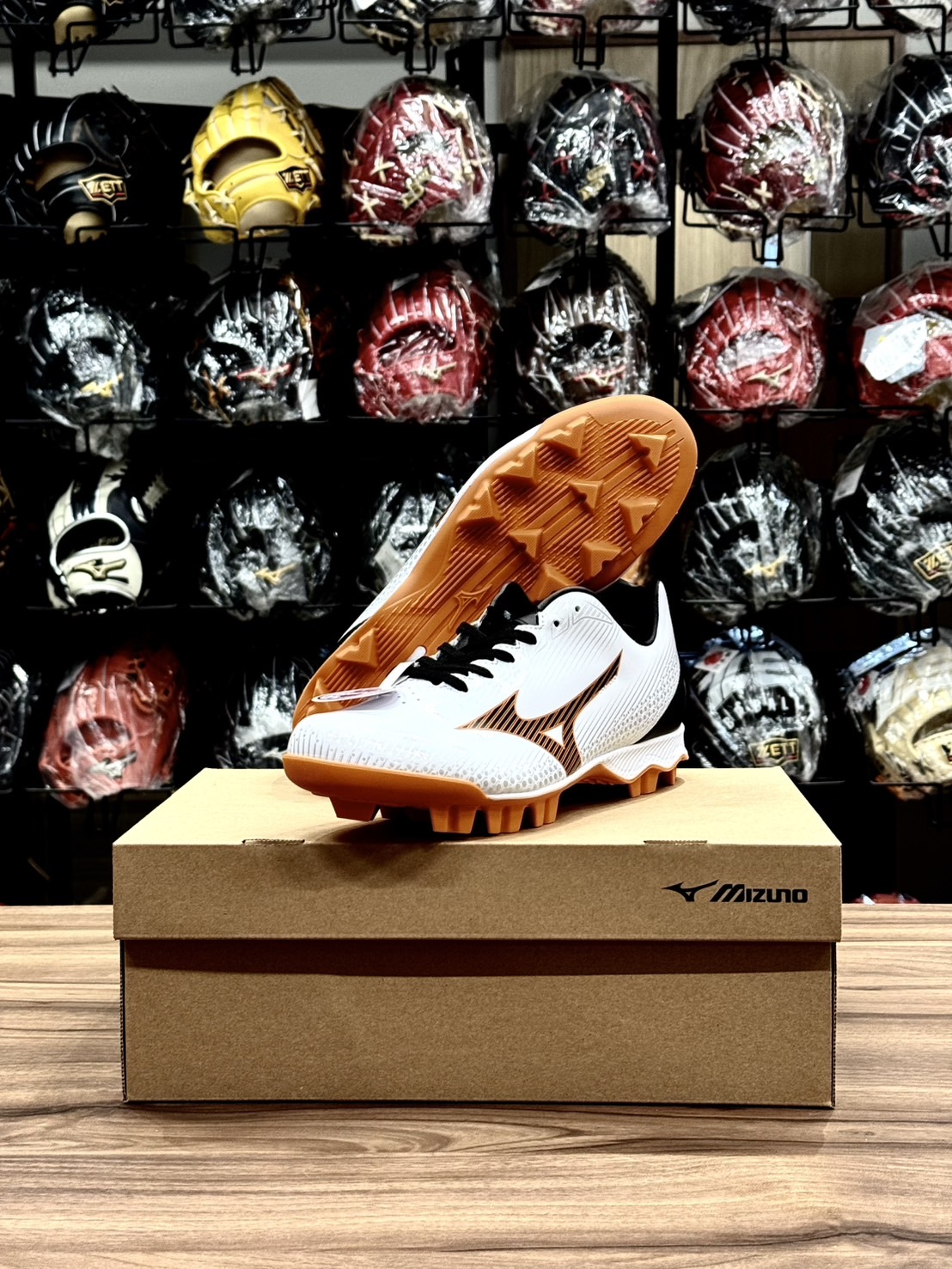 Mizuno Wave 25S 棒壘膠釘鞋 白/橘