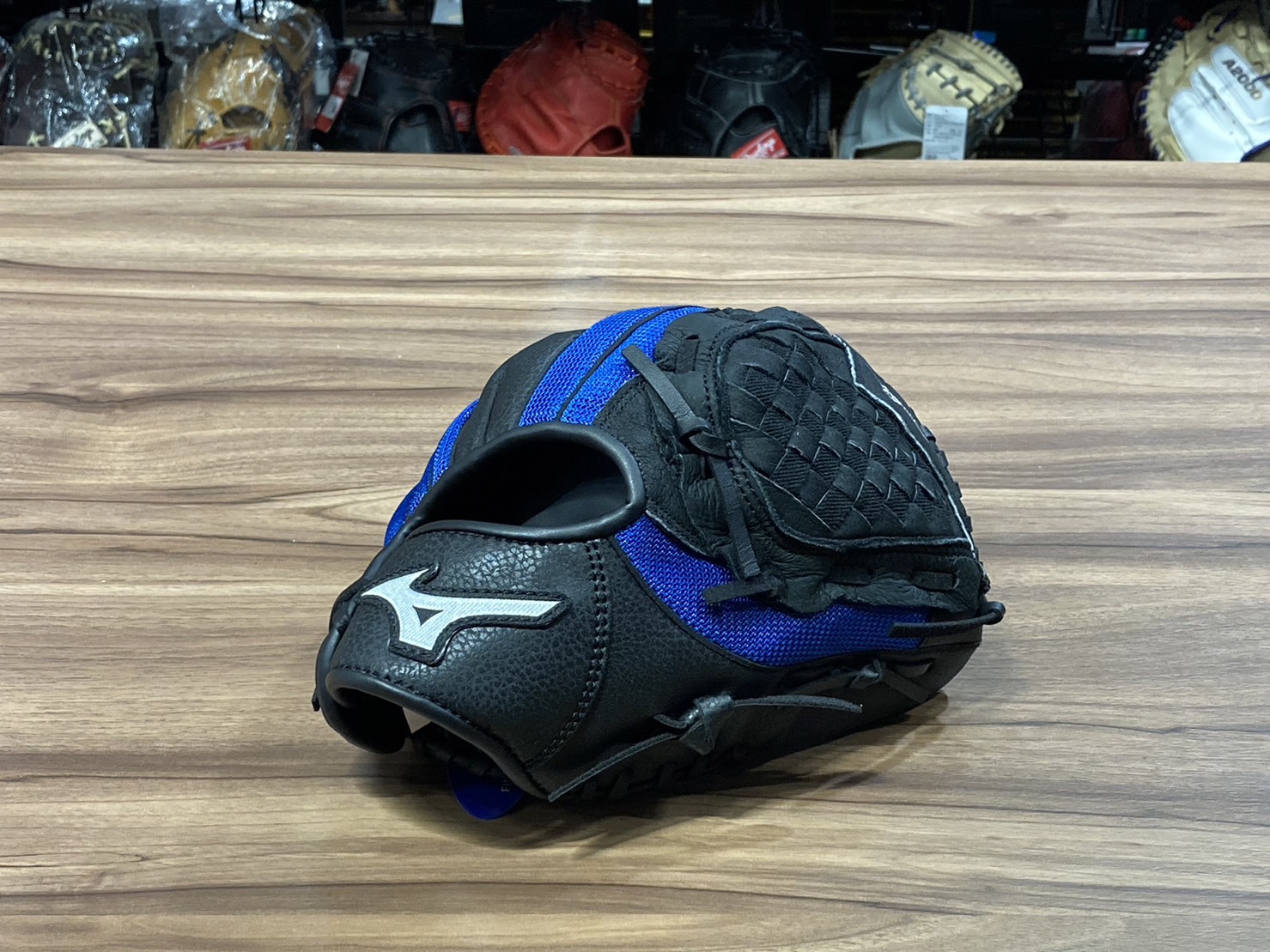 Mizuno Prospect 接球手套 少年用 棋盤 黑/藍 10.5"