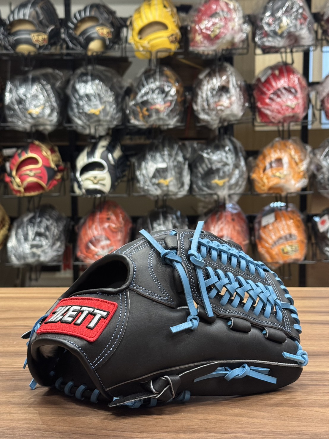 ZETT JR7 接球手套 少年用 密網 黑 11.75"