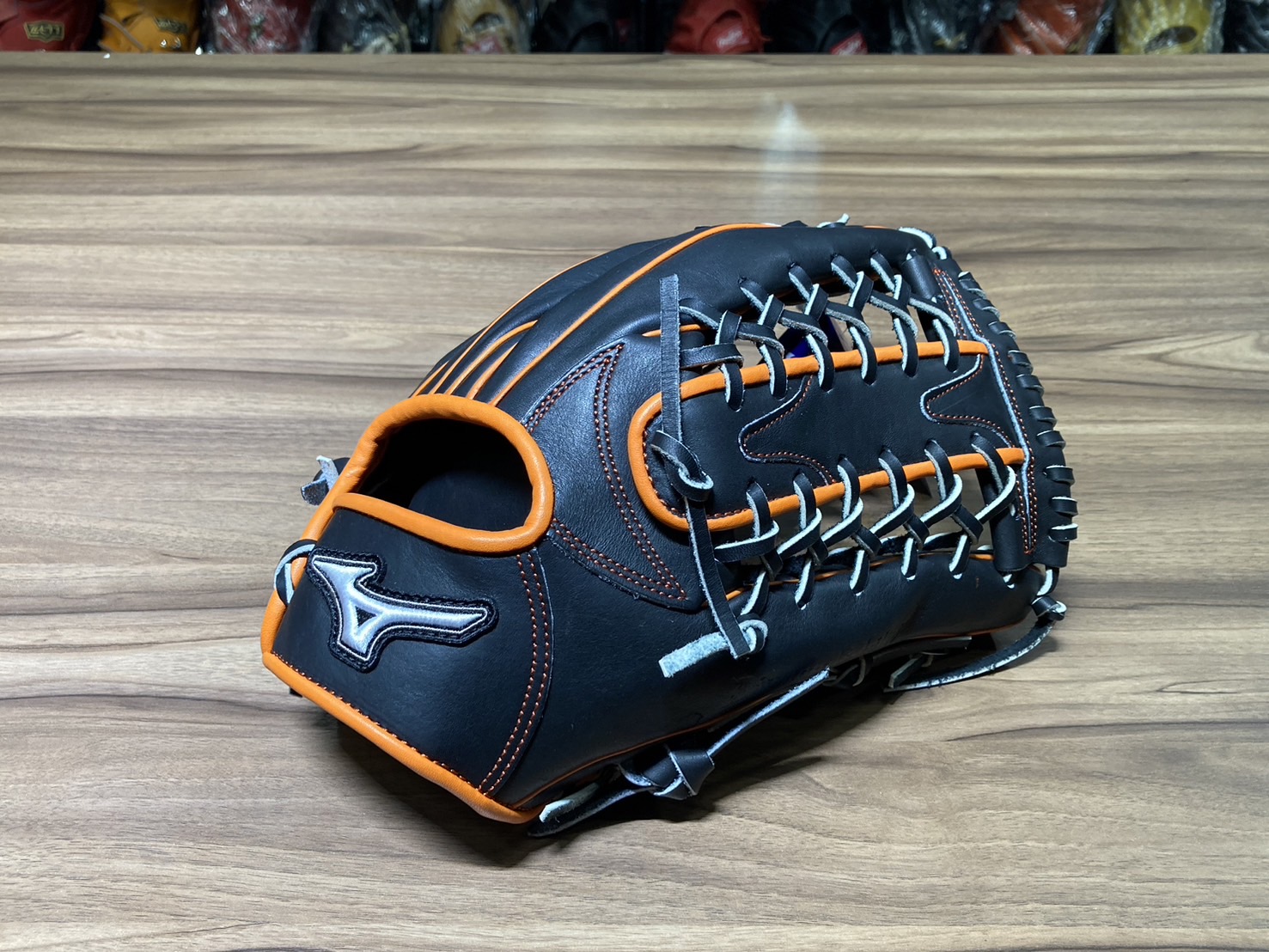 Mizuno Diamond 24S 接球手套 T網 黑/橘 12.5"