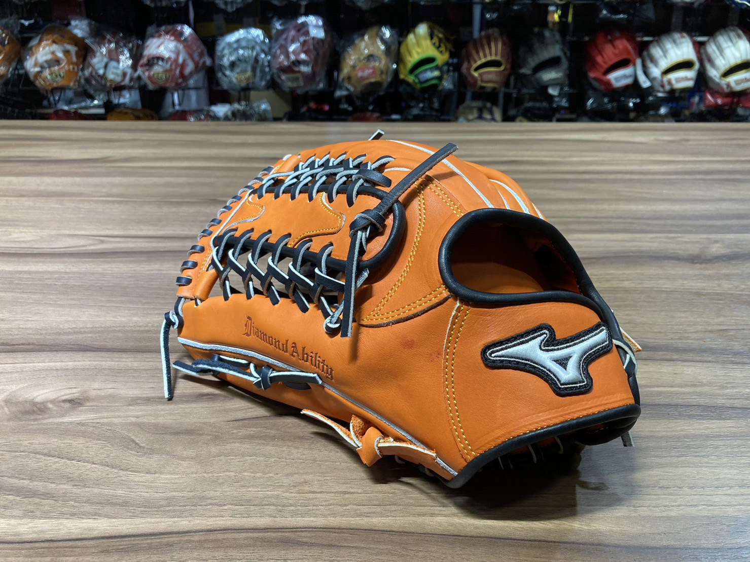 Mizuno Diamond 23 接球手套 T網 橘紅 12.5" 反