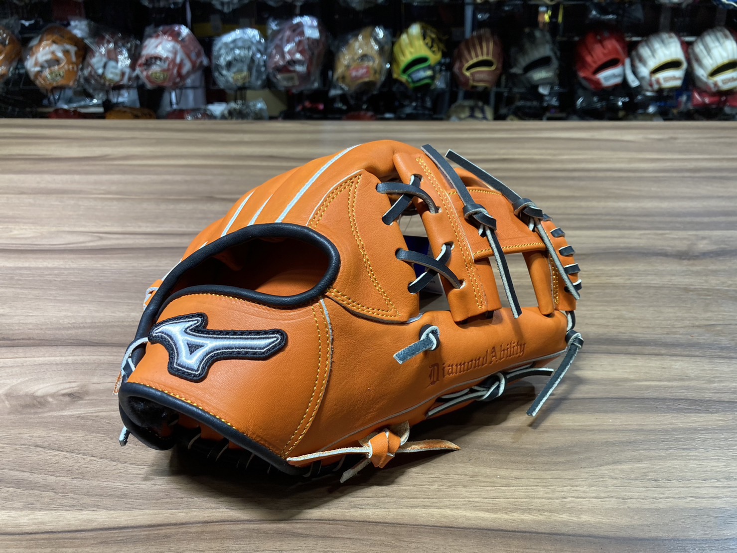 Mizuno Diamond 23 接球手套 工字 橘紅 11.5"