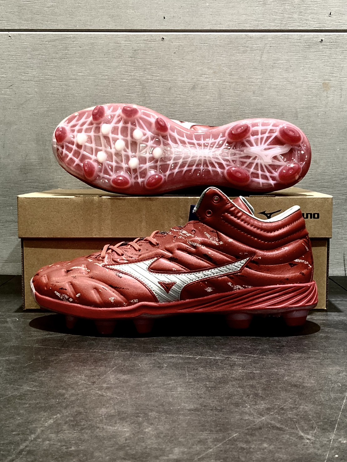 Mizuno Pro Cushion Mid TPU 棒壘膠釘鞋 紅