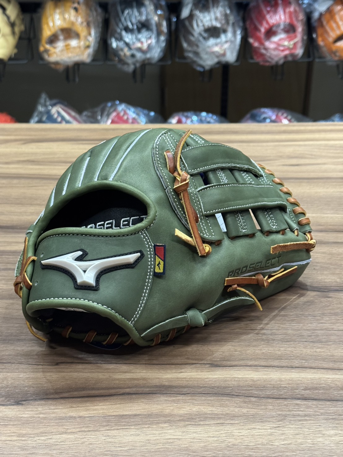 Mizuno Pro Select 接球手套 井字 綠 12.75"