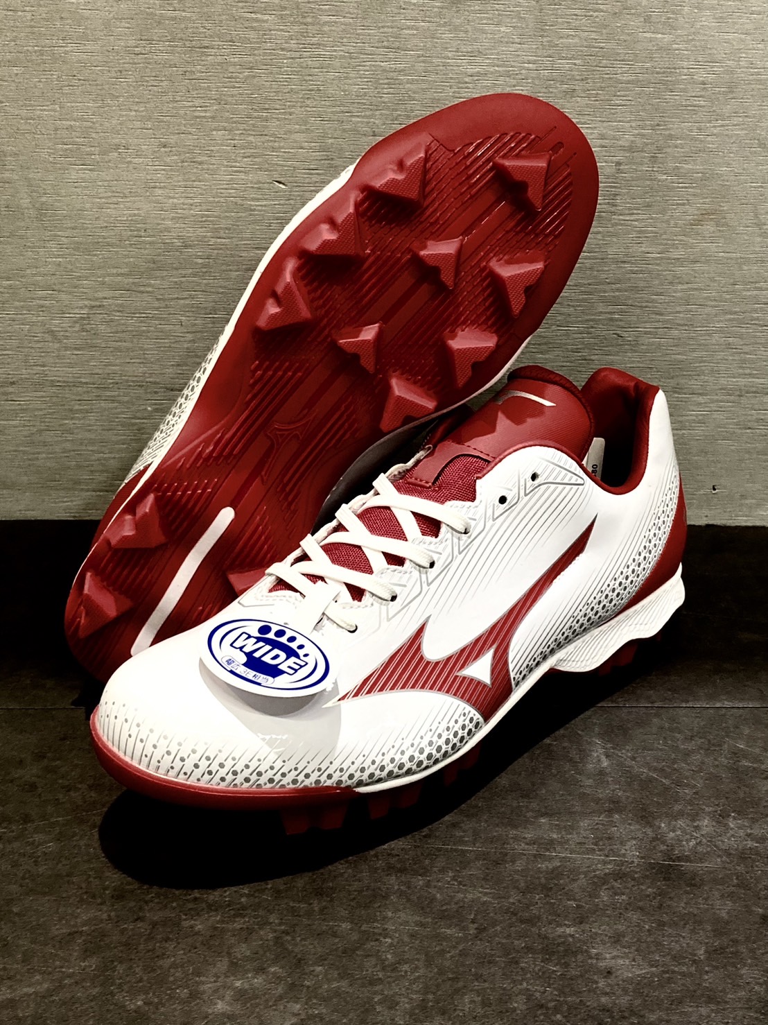 Mizuno Wave 棒壘膠釘鞋 紅