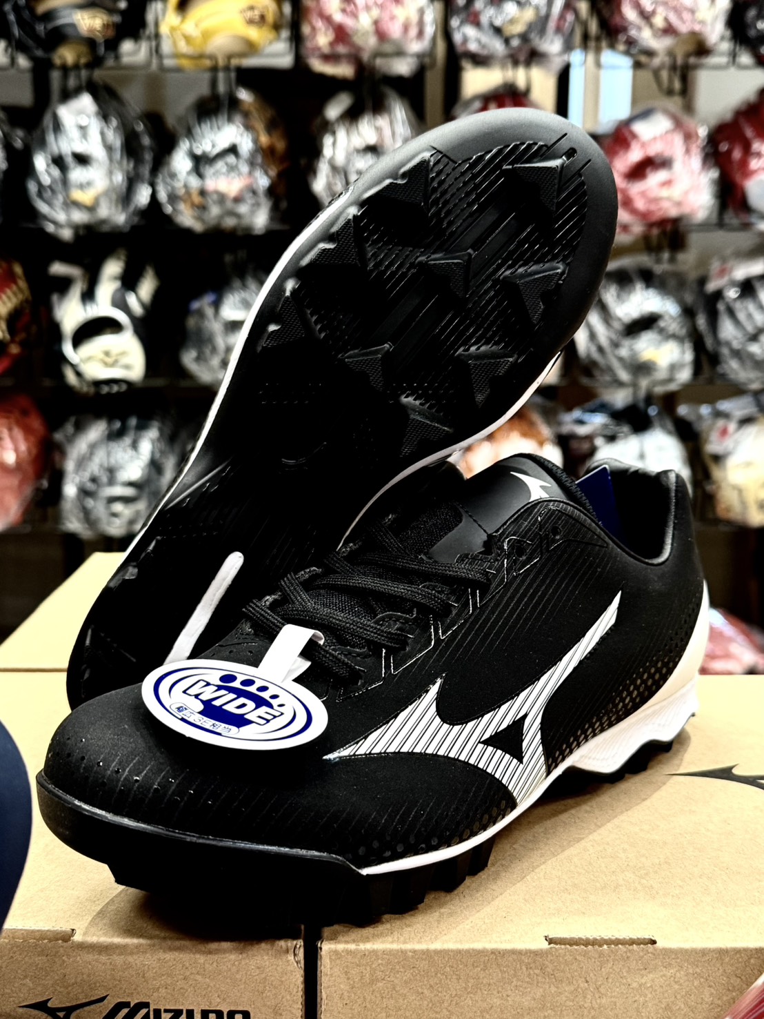 Mizuno Wave 棒壘膠釘鞋 黑