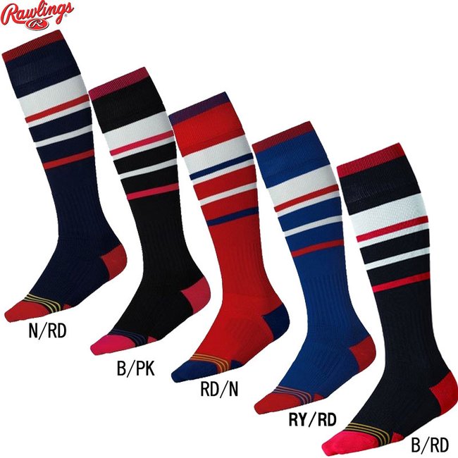 Rawlings 棒壘長襪 條紋款