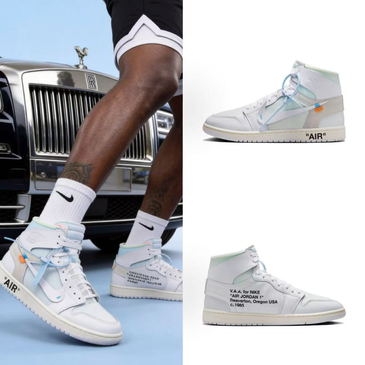 8688 STORENIKE V.A.A. x Air Jordan 1 High OG Alaska 冰川白藍聯名高 
