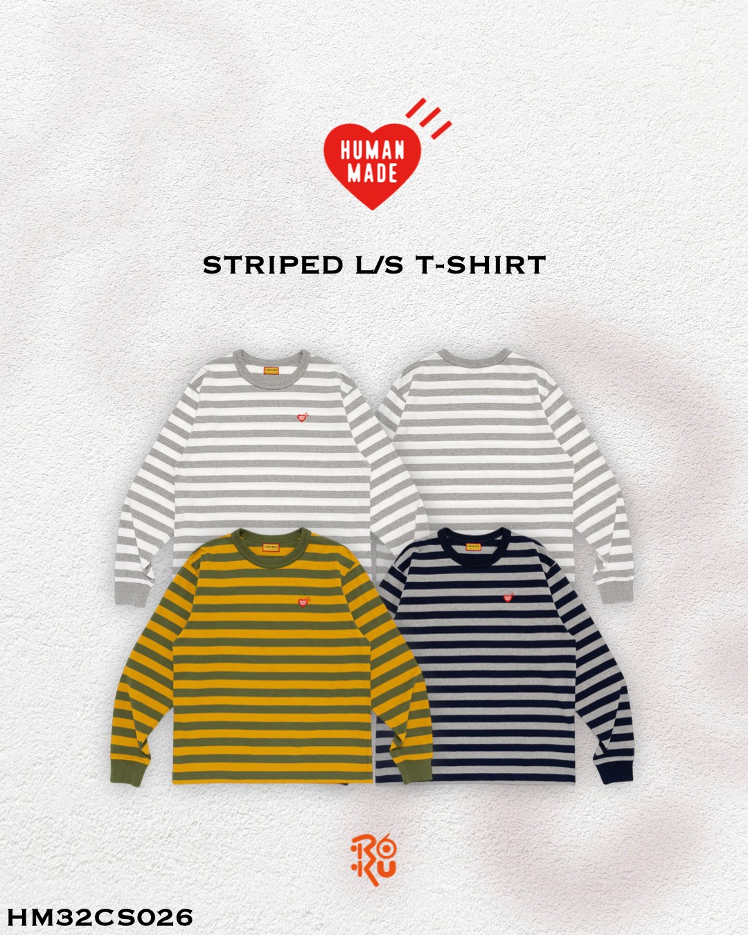預購｜HUMAN MADE STRIPED L/S T-SHIRT HM32CS026