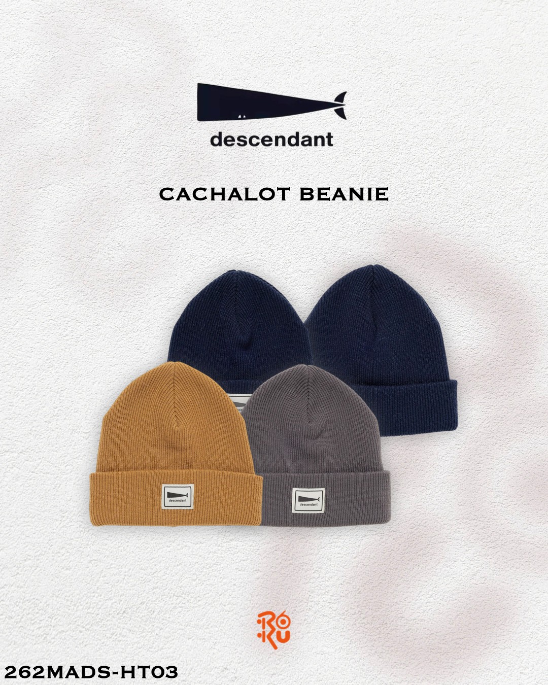 預購｜DESCENDANT 26秋冬 CACHALOT BEANIE 262MADS-HT03