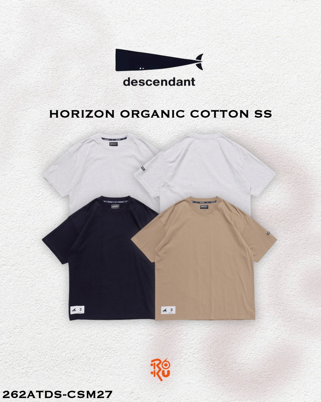 預購｜DESCENDANT 26秋冬 HORIZON ORGANIC COTTON SS 262ATDS-CSM27