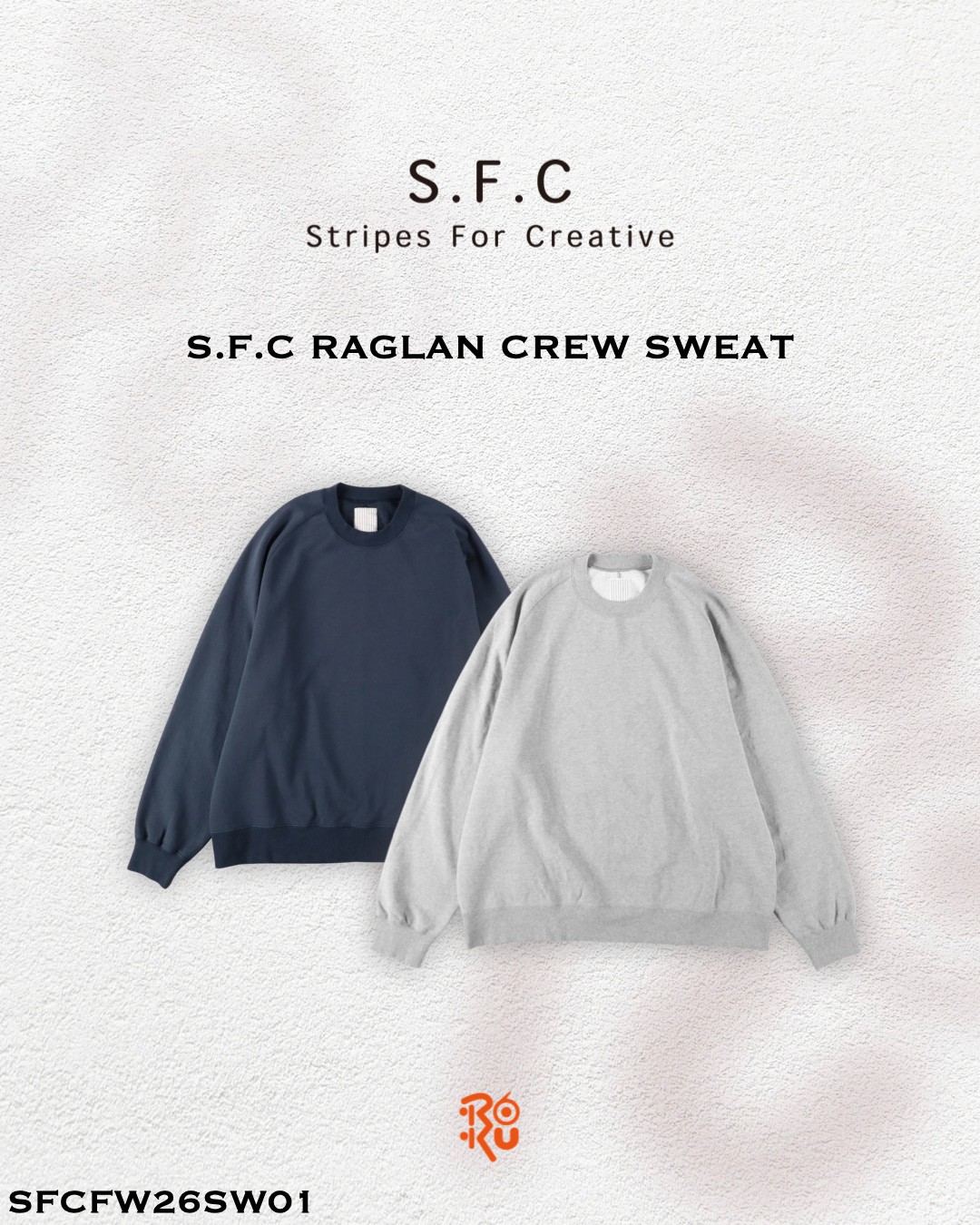 預購｜S.F.C RAGLAN CREW SWEAT SFCFW26SW01