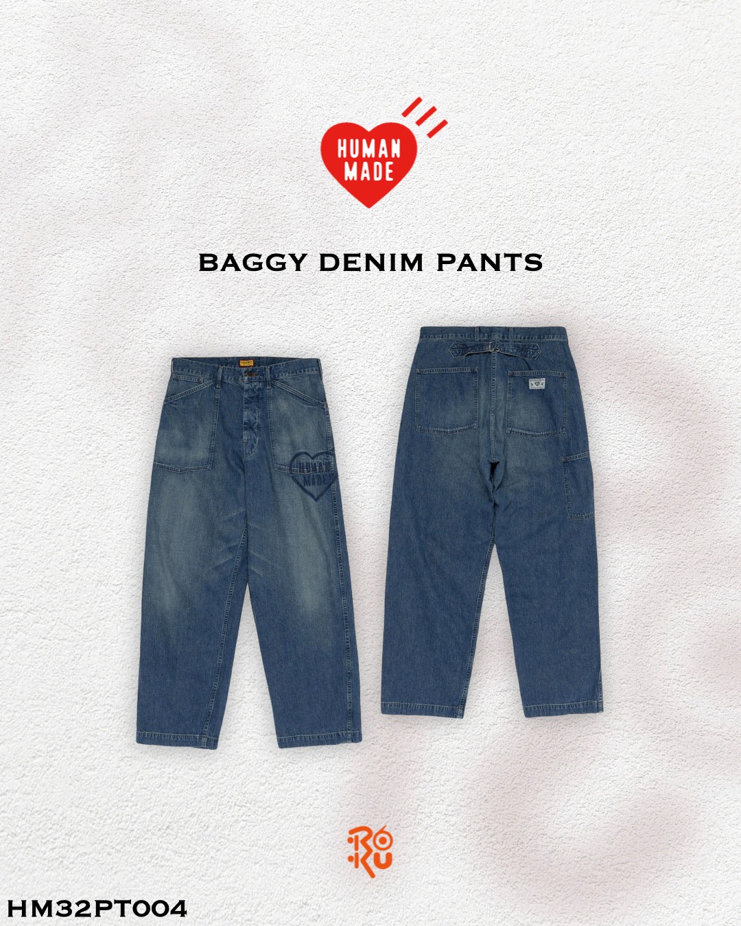 預購｜HUMAN MADE BAGGY DENIM PANTS HM32PT004