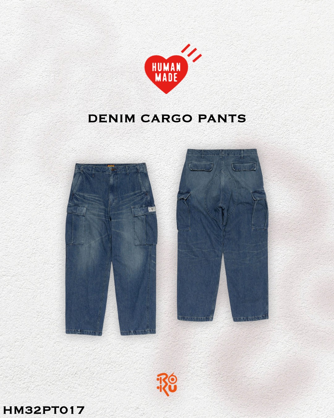 預購｜HUMAN MADE DENIM CARGO PANTS HM32PT017