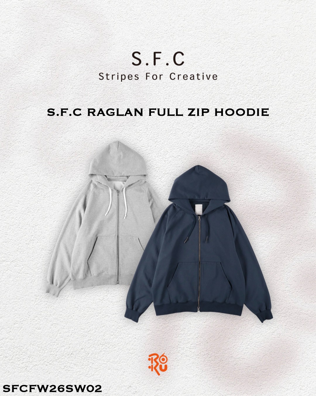 預購｜S.F.C RAGLAN FULL ZIP HOODIE SFCFW26SW02