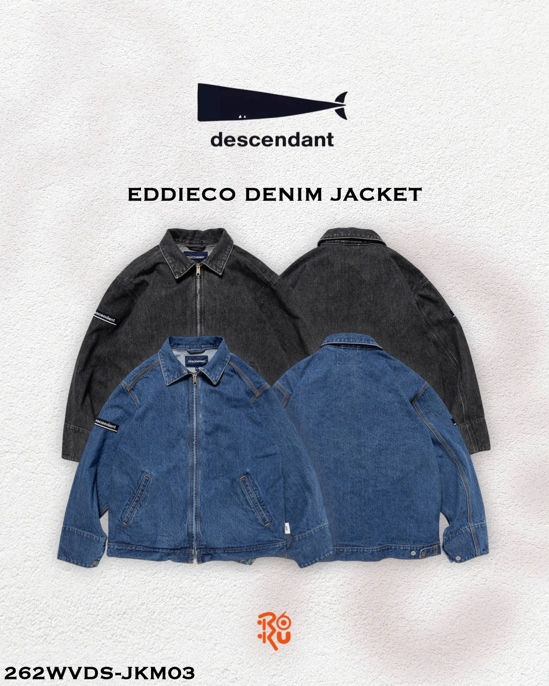預購｜DESCENDANT 26秋冬 EDDIECO DENIM JACKET 262WVDS-JKM03