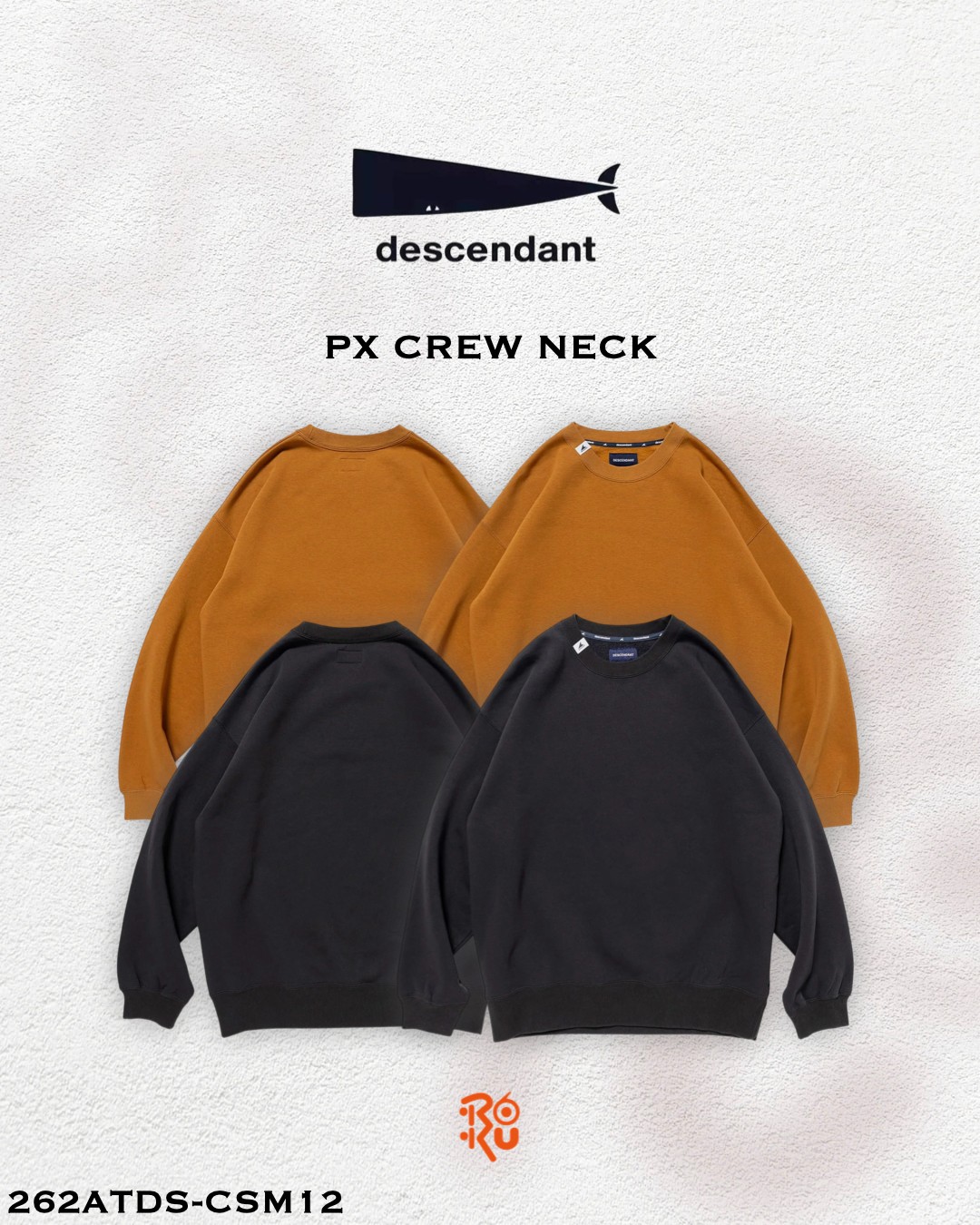 預購｜DESCENDANT 26秋冬 PX CREW NECK 262ATDS-CSM12