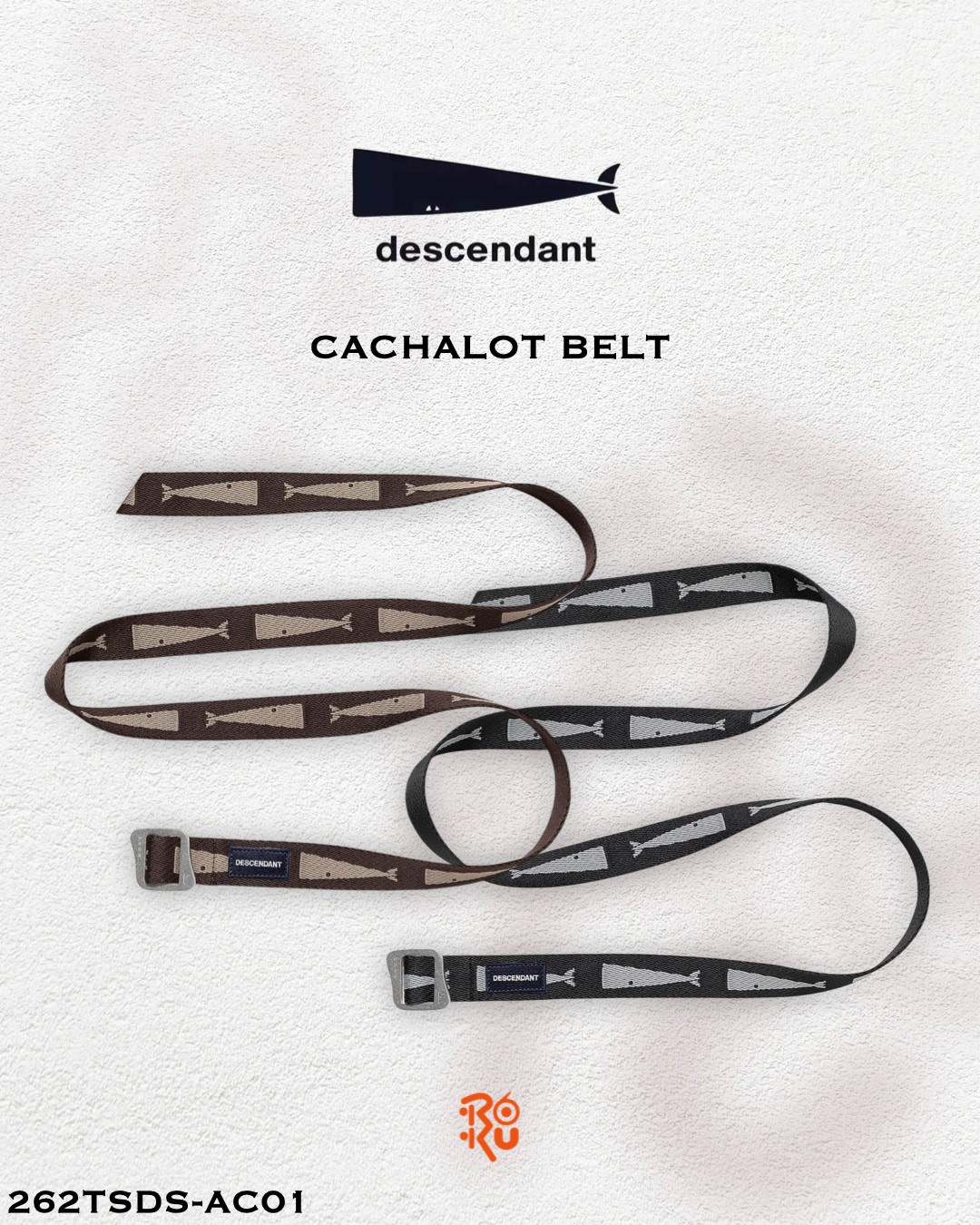 預購｜DESCENDANT 26秋冬 CACHALOT BELT 262TSDS-AC01