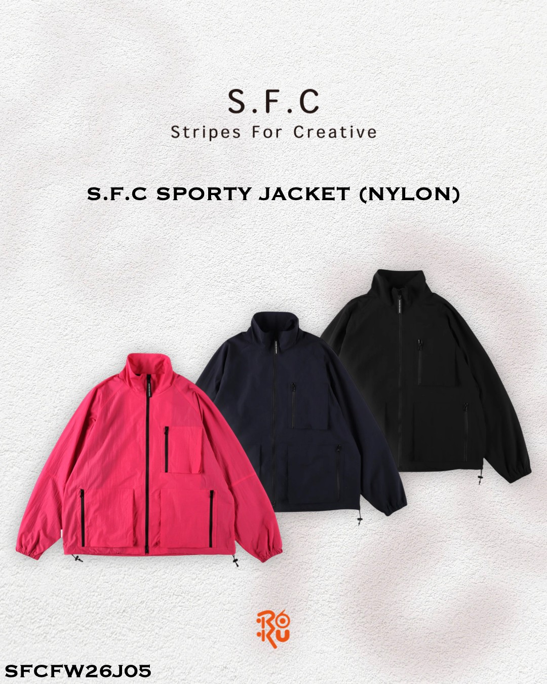 預購｜S.F.C SPORTY JACKET (NYLON) SFCFW26J05