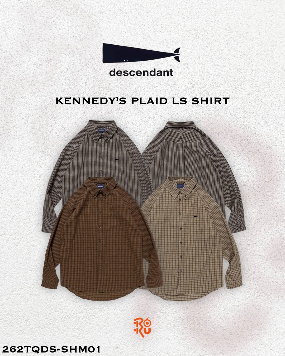 預購｜DESCENDANT 26秋冬 KENNEDY'S PLAID LS SHIRT 262TQDS-SHM01