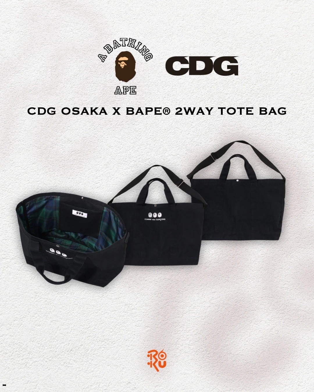 預購｜CDG OSAKA X BAPE® 2WAY TOTE BAG