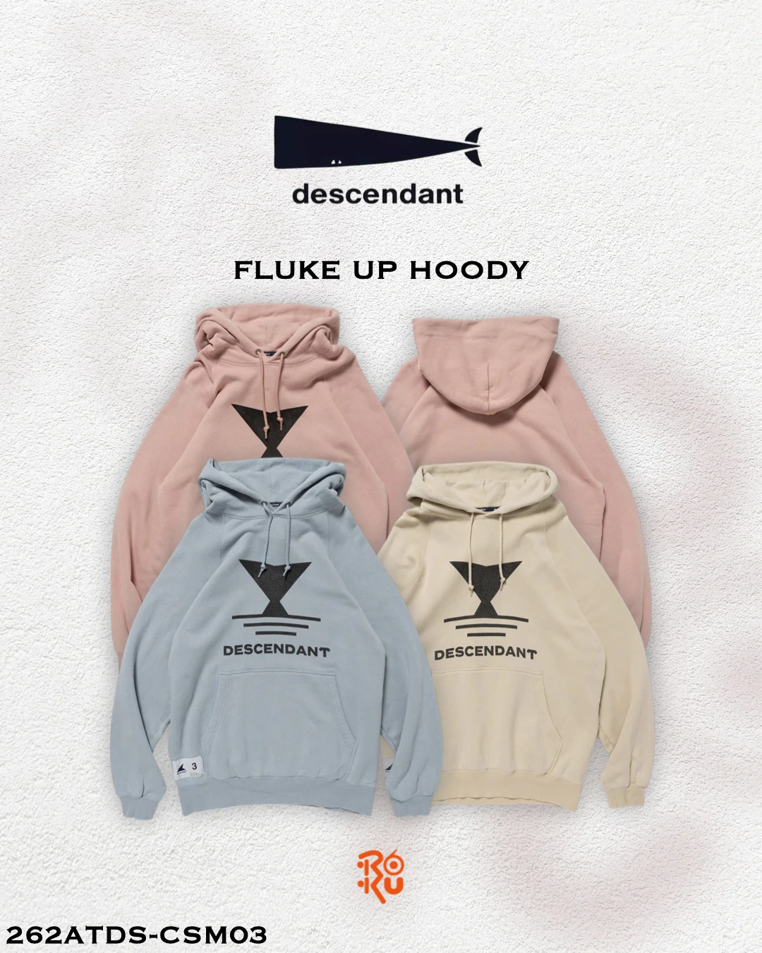預購｜DESCENDANT 26秋冬 VOIL FLUKE UP HOODY 262ATDS-CSM03