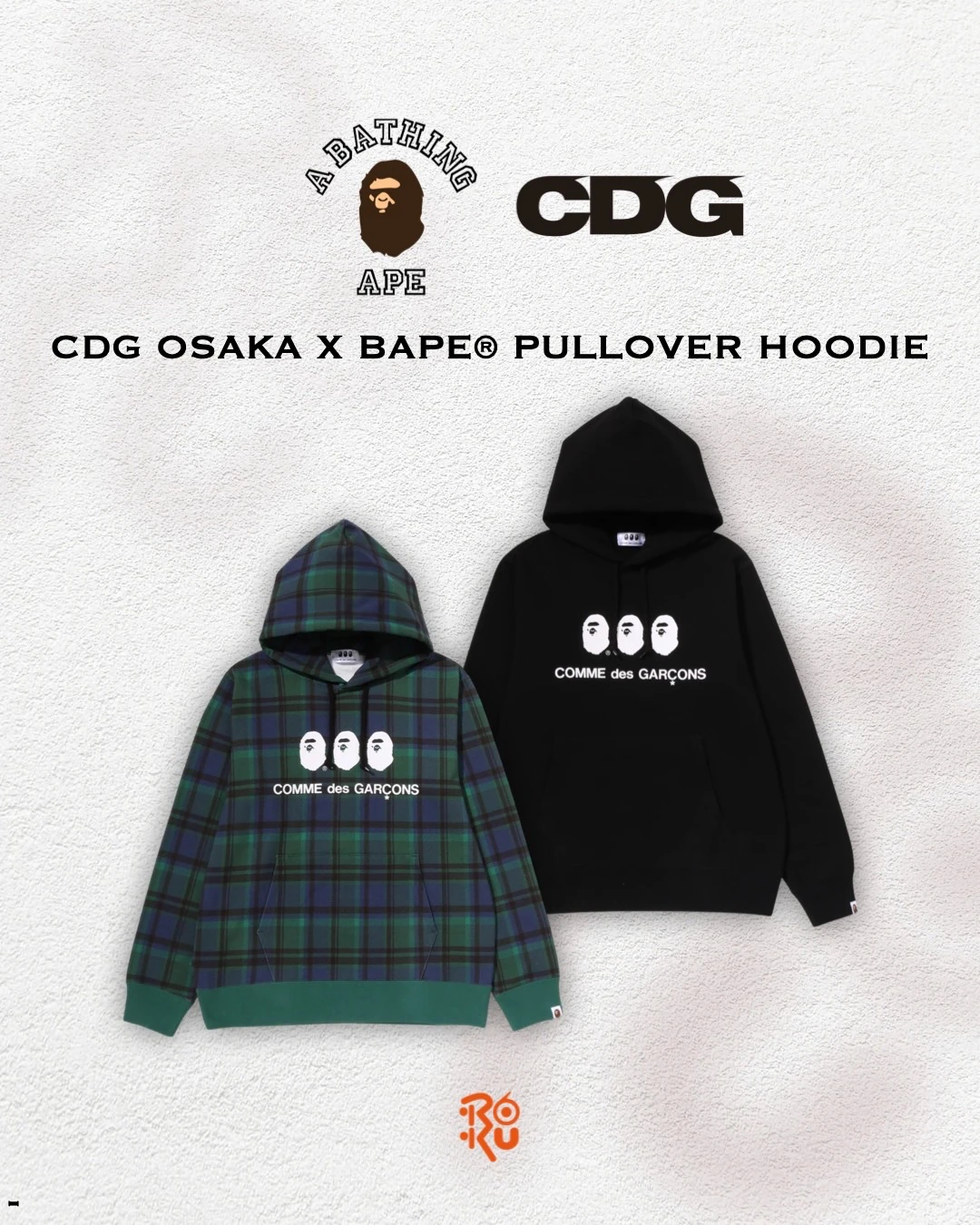 預購｜CDG OSAKA X BAPE® PULLOVER HOODIE