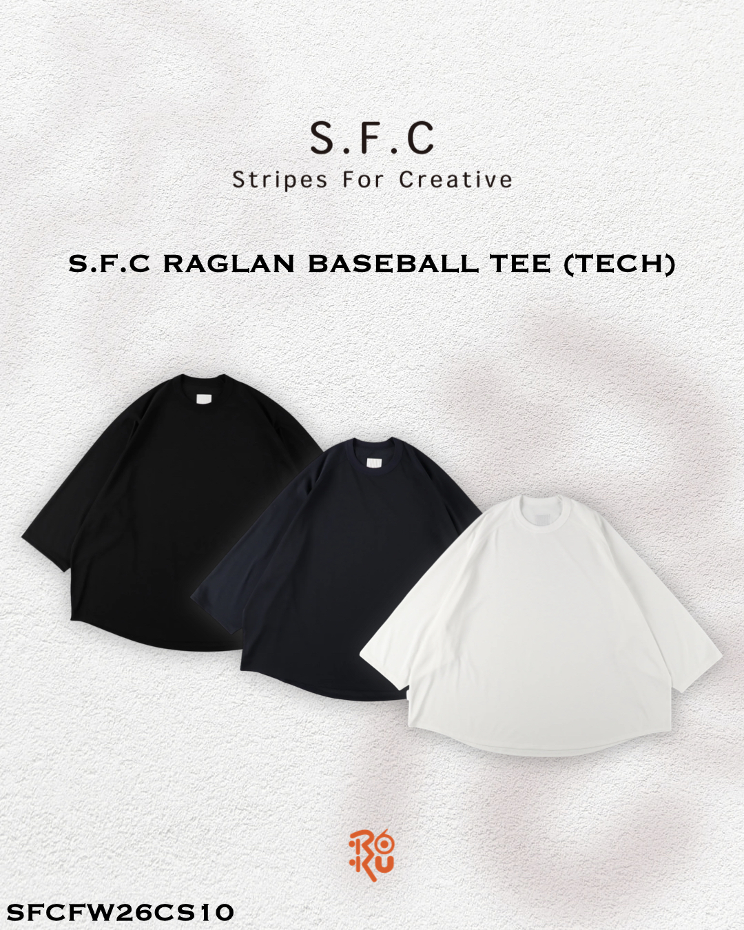 預購｜S.F.C RAGLAN BASEBALL TEE (TECH) SFCFW26CS10
