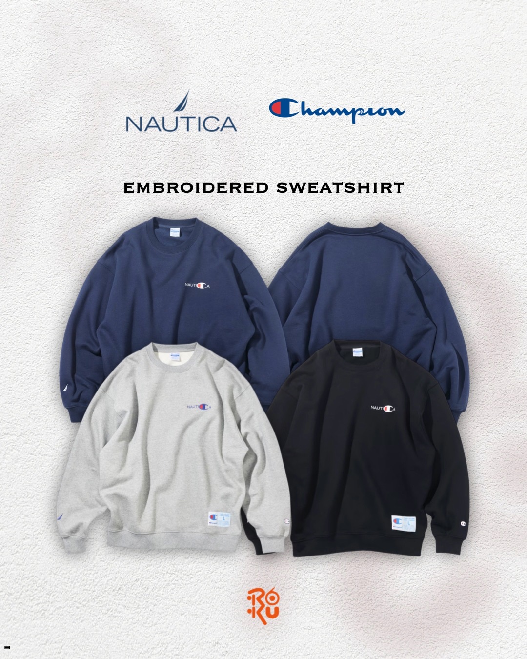 預購｜Champion × NAUTICA Embroidered Sweat Shirt