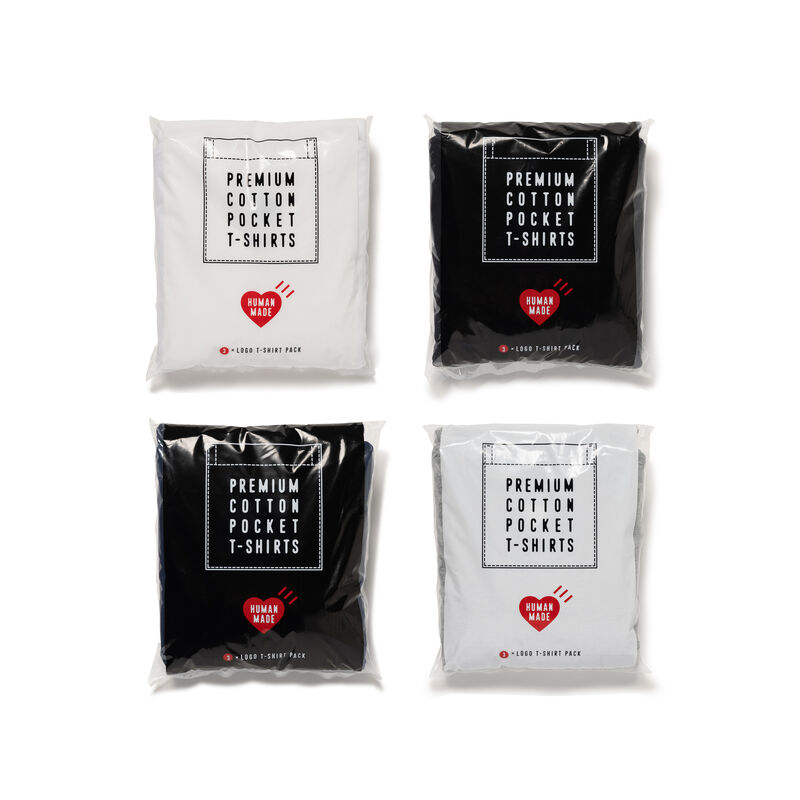 預購｜HUMAN MADE 3-PACK POCKET T-SHIRT SET（1包3件）