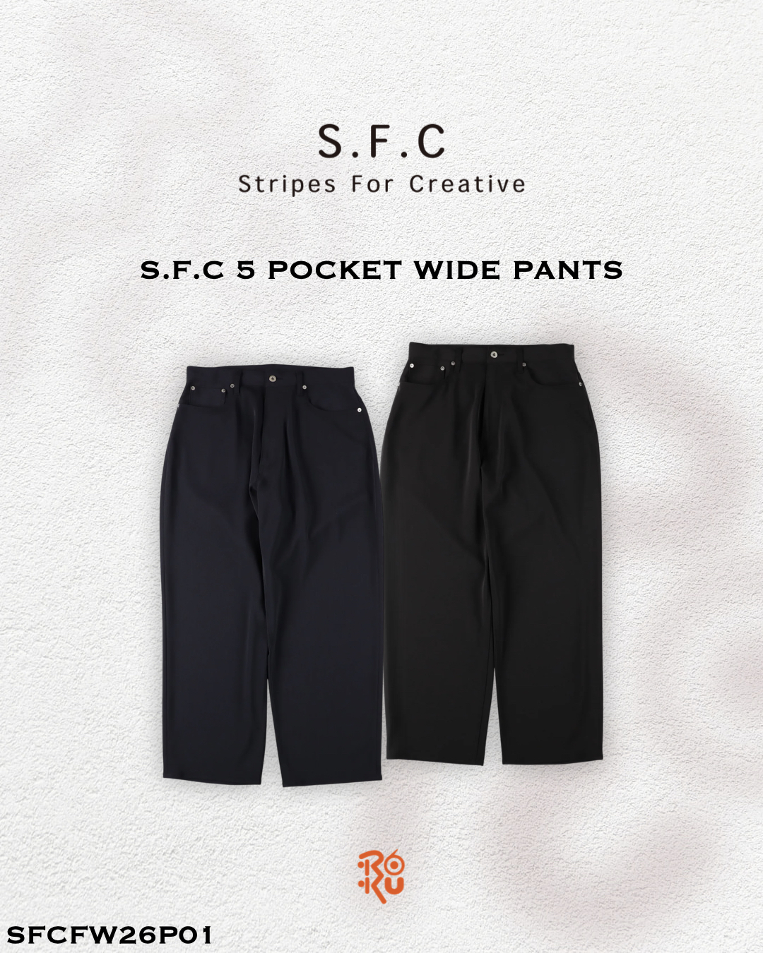 預購｜S.F.C 5 POCKET WIDE PANTS SFCFW26P01