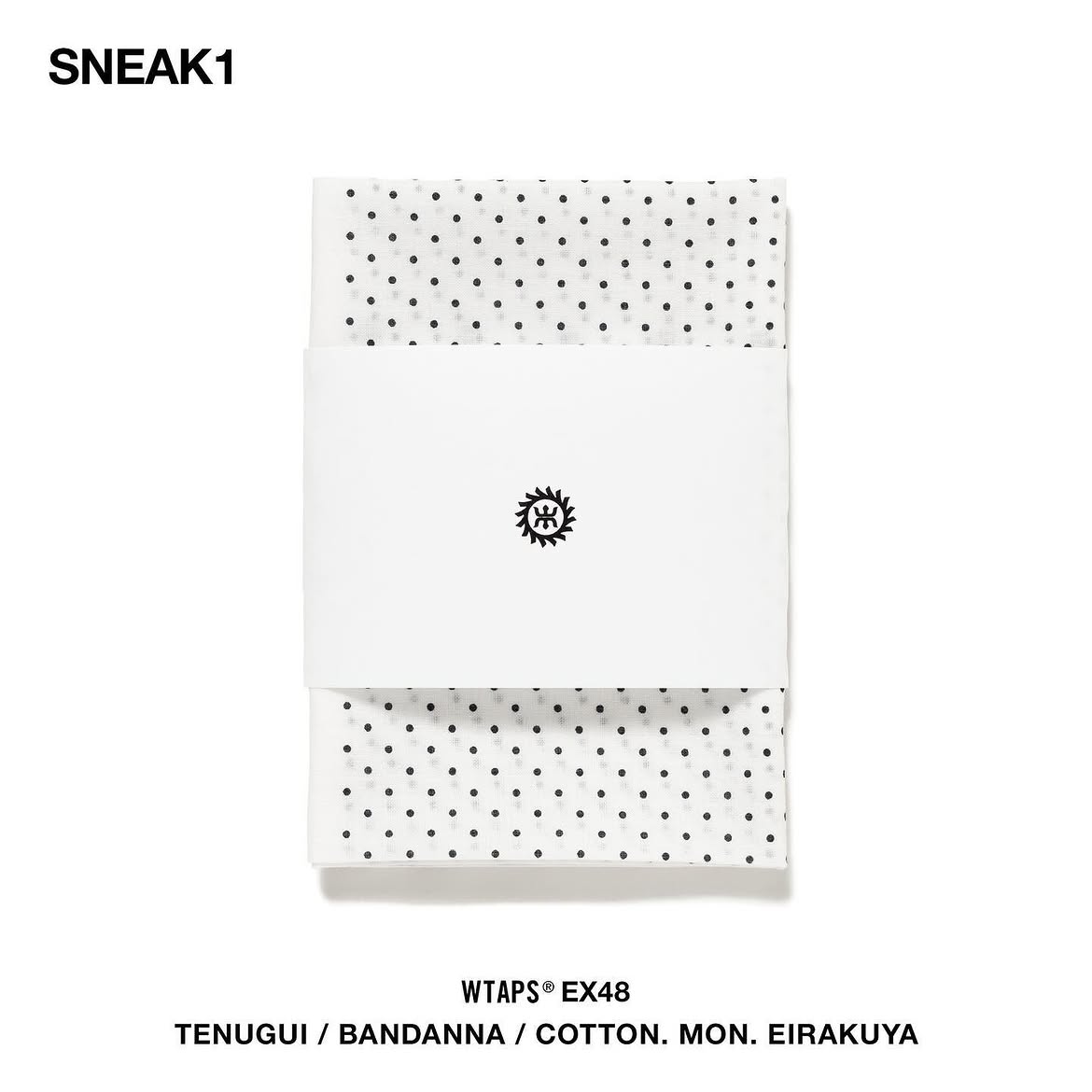 現貨｜WTAPS TENUGUI / BANDANNA / COTTON. MON. EIRAKUYA 京都開幕限定