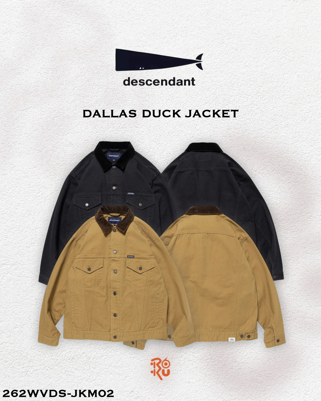 預購｜DESCENDANT 26秋冬 DALLAS DUCK JACKET 262WVDS-JKM02